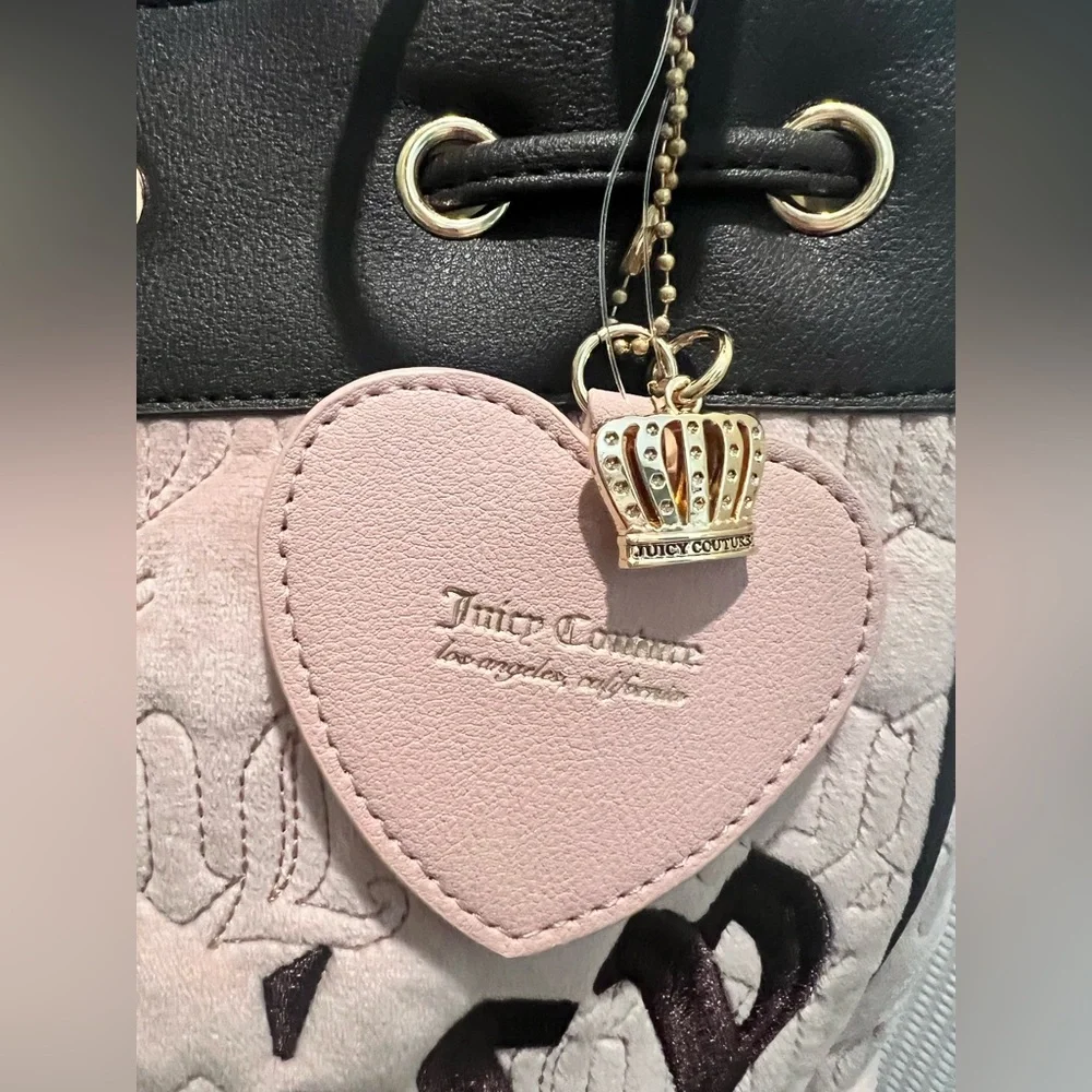 Juicy Couture Black and Cream Tote with Pink Accents - Picture 5 of 10